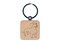 Devoted Dachshund Wiener Pet Dog Engraved Wood Square Keychain Tag Charm